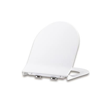 China European standard U shape ultra slim UF toilet seat cover top or bottom lock soft close quick release toilet seats for sale