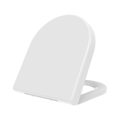 China Universal short D shape slim design wrap over style soft close quick release easy clean hygenic duroplast UF toilet seat for sale