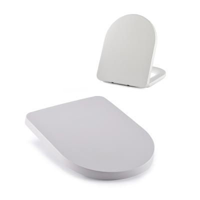 China Sunten SU049 Matte white finish toilet seat for one button and quick release Duroplast Xiamen Toilet seat for sale