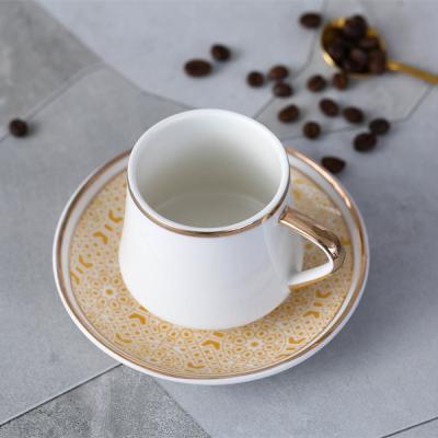 China Sustainable China Wholesale Custom Coffee Cups Set With Round Saucer for sale