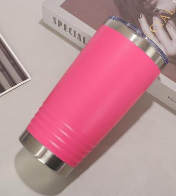 China Viable Wholesale 20oz-Max Powder Coating Threaded Stainless Steel Cup Matte Finishing 304 Double-Layers Vacuum Tumbler for sale