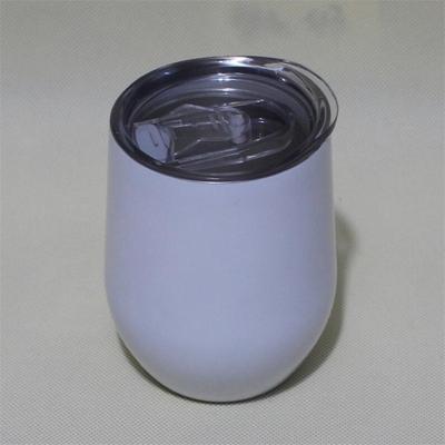 China Factory Outlet Viable Stemless Wine Tumbler 304 12oz Egg Shaped Double Walled Stainless Steel Wine Tumbler Sublimation Blank for sale