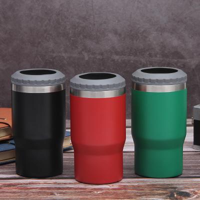 China New Style 14oz Double Tumbler Beer Mug Stainless Steel Viable Vacuum Insulated Beer Can Coole With Two Lids Option for sale