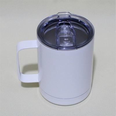 China Sustainable ready to ship: sublimation blanks mug sublimation double wall 10oz stainless steel regular car cooler box with lid for sale