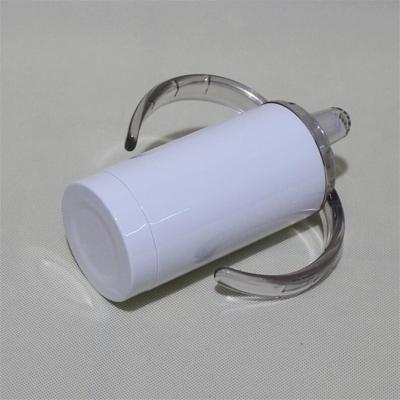 China Stainless Steel Viable Sippy Cups Double Lids 12oz Screw Wall Insulated Sublimation Blanks Straight Lean Tumblers for sale