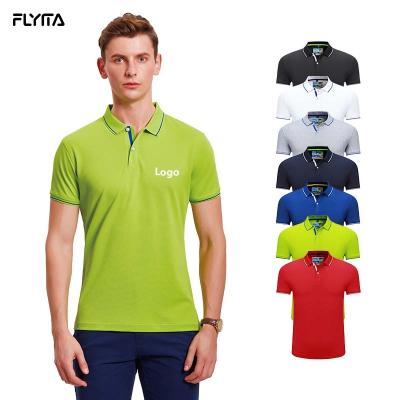 China Custom Made 100% Anti-Wrinkle Polo T-shirt Fabric Cotton Embroidery Logo Plain Golf Polo White T-shirt Polo for sale