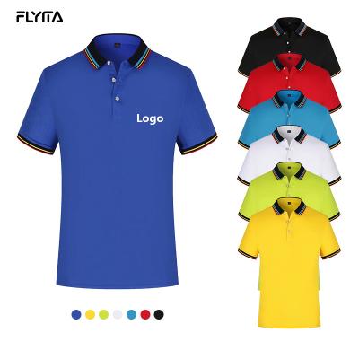 China Wholesale Blank Anti-wrinkle China Golf Polo T-shirts Solid Color 100% Polyester Embroidered Design Men Plain Polo Shirt With Custom Printing for sale