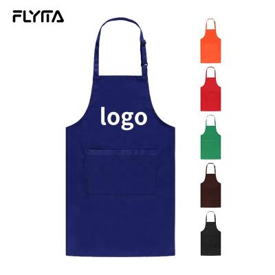 China Wholesale Price Cleaning Women Apron Polyester Cleaning OEM Pockets Plain Waterproof Apron With Printing for sale