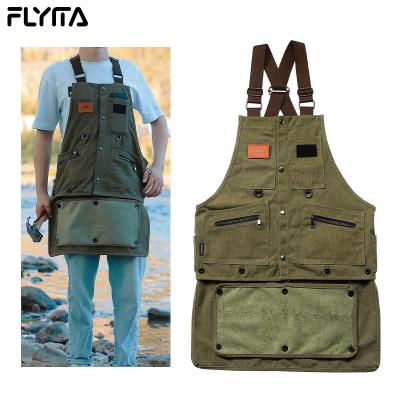 China New Design Oil Proof Ruffled Waterproof Waterproof Cleaning Custom Men's Kitchen Cooking Outdoor BBQ Camping Travel Apron for sale