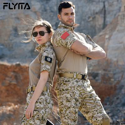 China Anti-Static Design Your Own Uniforms Camouflage Army Tactical Combat Guard Police Suit Military Training Wear Military Uniform Suit for sale