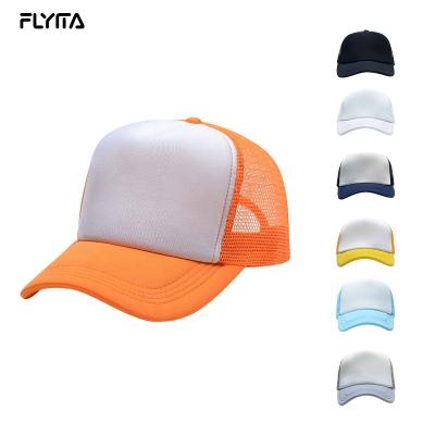 China COMMON Wholesale Customized Printing Sports Baseball Caps 6 Panels Embroidery 100% Cotton Knitted Mesh Caps Custom Logo for sale