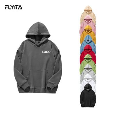 China Hot Sale 100% Anti-wrinkle Fashion Sweatshirt Wholesale Streetwear Hoodie Cotton Long Sleeve Vintage Wash Pullover Hoodie With Custom Logo for sale