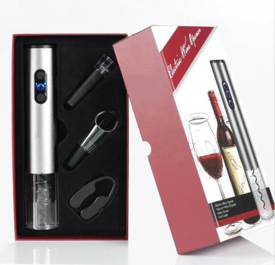 China Bestseller 2021 Hotel and Amazon Holiday Resort Idea Wine Dry Battery Corkscrew Promotional Wine Opener Electric Gift Set for sale