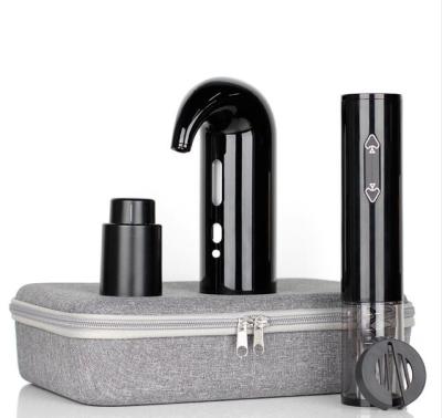 China New Version Products 2021 Viable Wireless Accessories Electric Wine Opener Gift Set With Custom Logo for sale