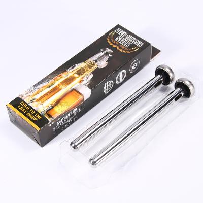 China Viable Customized Beer Colder Sticks For Bottles Set Stainless Steel Refrigerators Christmas Gift Accessories Cooler Cooling Idea 2021 for sale