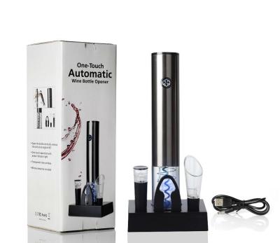 China Sustainable Dots 2021 New Year Hot Products Gift Set Electric Wine Opener With Base For Amazon Gadgets for sale