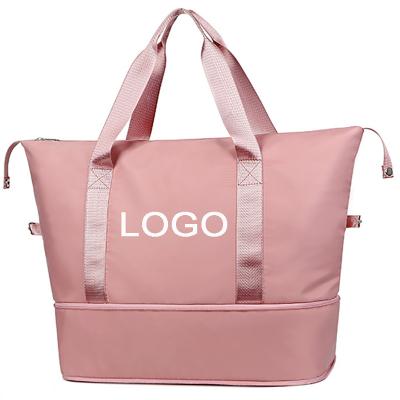 China Fashion Women's Divider Dry Bag Custom Waterproof Travel Folding Gym Duffel Bag Wet Bag With Shoe Compartment for sale