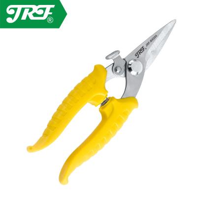 China Durable JRF Stainless Steel Electrician Scissors Wire Shears Spring Scissors Fruit Flower Branch Shears Garden Shears for sale