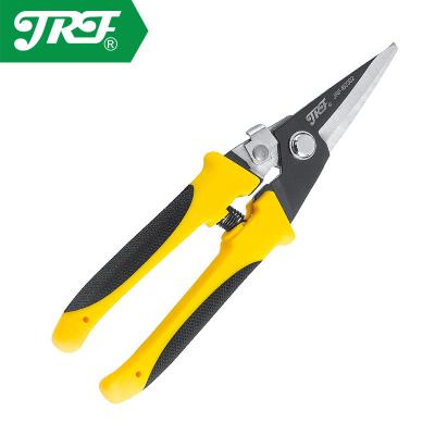 China Durable JRF Straight Cut Iron Plate Tin Sheet Aviation Snip Hand Tool Shears Durable Heavy Duty Metal Scissors for sale