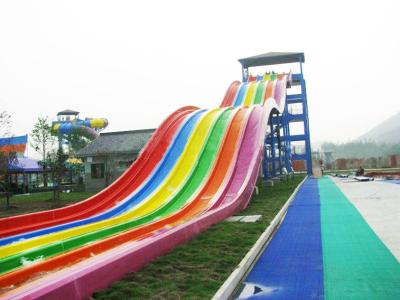 China Family / Children Fiberglass Rainbow Water Slide , Red / Green / Blue Customized Slides for sale