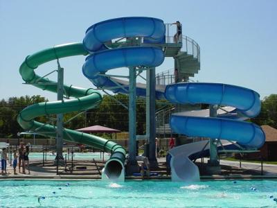 China customized adult fiberglass Spiral Water Slide ，awesome big 75m Body slides for sale