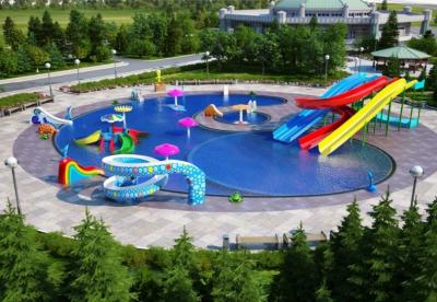 China Commercial aqua Park Equipment , cartoon Swimming Pool Slides for sale