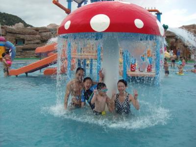 China kids Fiberglass Aqua Park Equipment , water Play Mushroom for sale