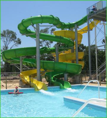 China Large Aqua Splash Amusement Water Park Slides , Open / Closed Curving Slides for sale