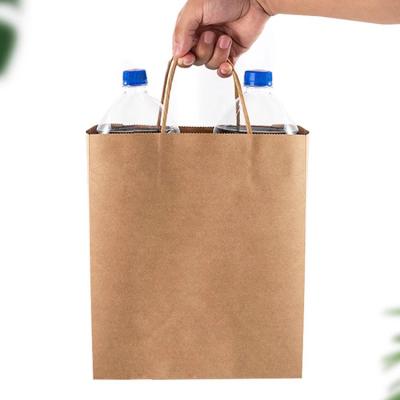 China Recycled Materials Reusable Waterproof Cute Paper Huge Natural Packaging Gift Health Food For Grocery Storage Fruit Large Capacity Shopping Bag for sale