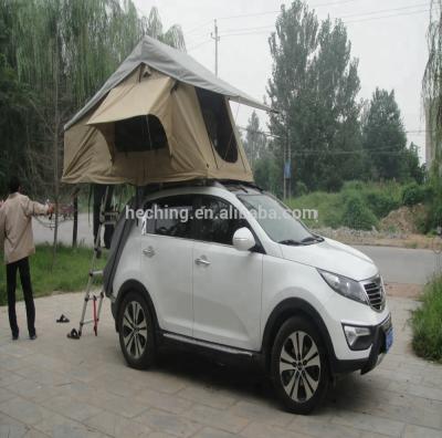 China Diagonal Bracing Type Offroad Camper Roof Canvas Tents With Extension for sale