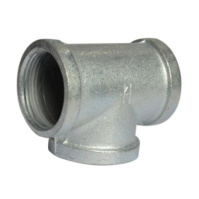 China Home Decoration Galvanized Malleable Iron Pipe Fittings Tee for sale