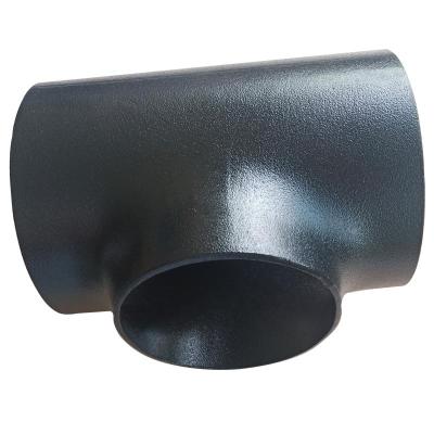 China Suitable for chemical pipe branch sch40 seamless steel equal tee pipe fittings for sale