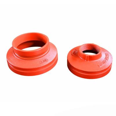 China Flange Fire Fighting Cheap Price Adapter Cooling System Malleable Iron Pipe Grooved Fitting Flange Adapter for sale