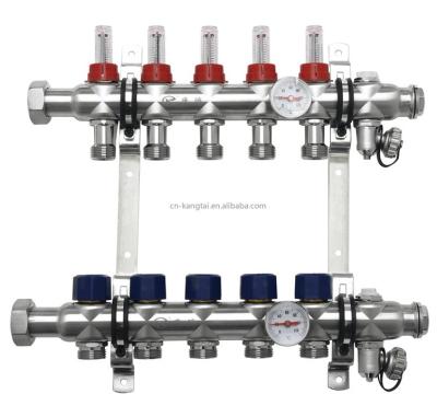 China Traditional Water Filter Manifold Frame Stainless Steel Manifold Solenoids Pump Floor Heating Water Manifold for sale