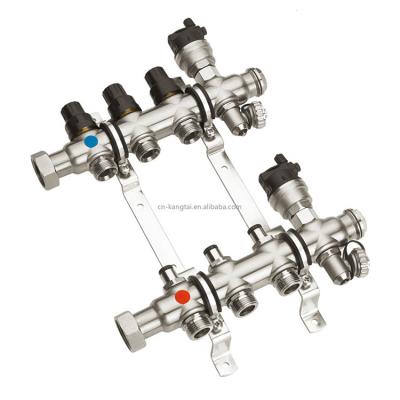 China Traditional Solenoid 2/2-Way Diverse Hose 6 Bar Water Purification Stainless Steel Liquid Distribution Manifold for sale