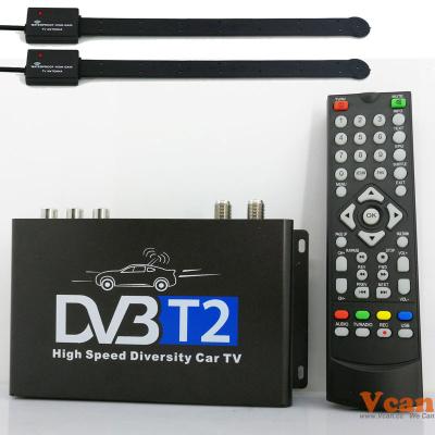 China DVB-T266 Car DVB-T2 H265 Dual Tuner Two Antenna H264 Digital TV Receiver For All Country DVB-T2 New Germany Standard Auto DVB-T266 for sale