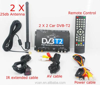 China H.265 DVB-T265 Germany / Europe DVB-T2 H265 Car TV Receiver Box With Support DVB-T / DVB-T2 Both for sale