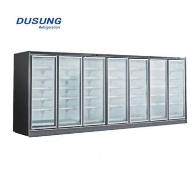 China Single-Temperature Display Upright Commercial Refrigerator Glass Door for sale