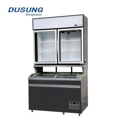 China ZMD-800 Double-temperature High Capacity Combination Freezer Wall Case Up & Down Combination Freezer for sale