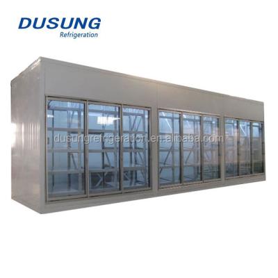 China TWQ-5G6H Hotels Refrigerator Glass Door One Butcher Blast Freezer Cold Room Chiller 100 Cubic Meters Cooling System for sale