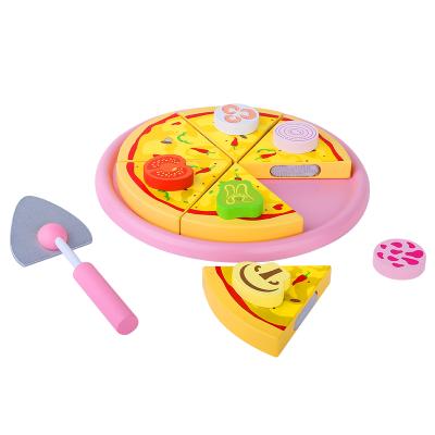 China Wooden Toy Wooden Toy Cutting Board Pizza Kitchen Play House Wooden Toys Safety Children Role Playing Game for sale