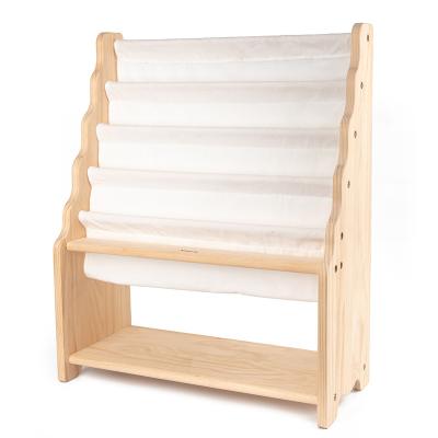 China 2020 Modern Wholesale Simple Children's Shelf Household Baby Picture Book Storage Solid Wood Rack for sale