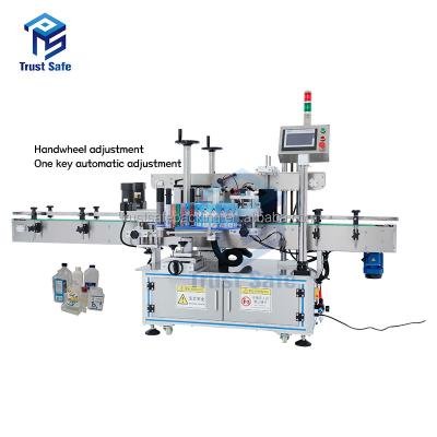 China TS-BSD200 Full Automatic Double Side Round Front Back Square Bottle Placing Sticker Labeling Machine Food Production Line for sale