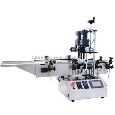 China TS-6311 Table Top Pet Food Semi Automatic Glass Plastic Bottle Lid Screw Capping Machine for sale