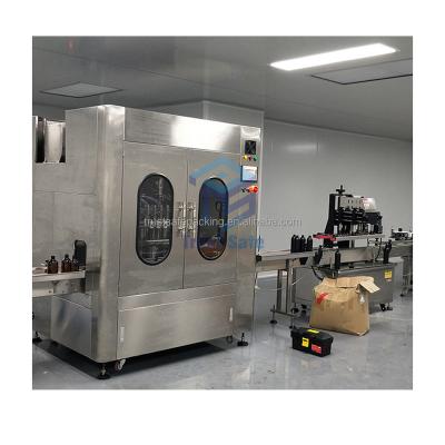 China Servo System With PLC Control Panel TS-SF Motor Sauce Ghee Glass Cleaner Piston Honey Garlic Paste Bottles Automatic Quantitative Servo Filling Line for sale