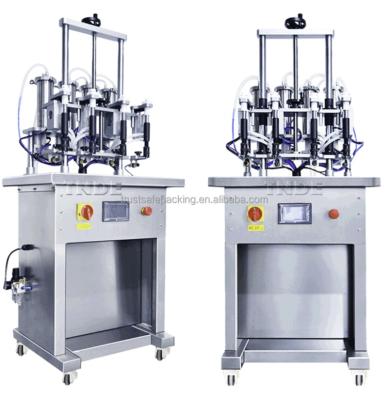 China Beverage Perfume Glass Bottle Vacuum Negative Pressure Liquid Filling Machine Vacuum Filling Machine Four Head for sale