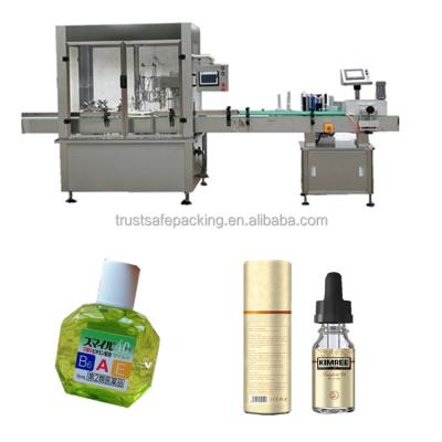 China Full Automatic Y4 Food Rotary Electronic Cigarette Eyes Filling And Capping Machine For Essential Oil Liquid Bottle 4 Head for sale