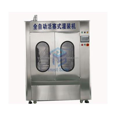 China Servo System with PLC Control Pane TS-G1000 Whipped Cream Ketchup Bottle Chili Sauce Shampoo Jam Servo Piston Filling Machine for sale