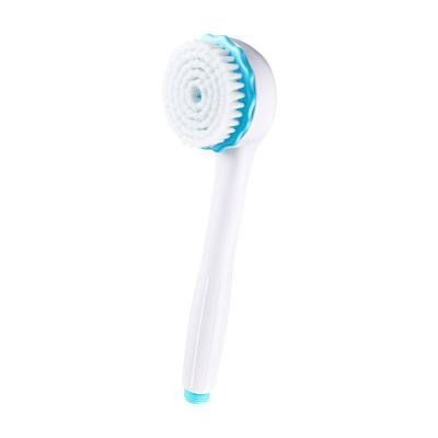 China Round Non Slip Handle Hand Shower Head Needle Free With Brush Preventing Clogging for sale