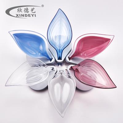 China Modern Plastic Dish Tray Soap Holder Case Bathroom Leaf Shape Soap Dish Box Storage for sale